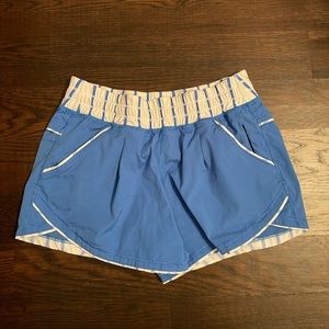 Blue lulu lemon track shorts